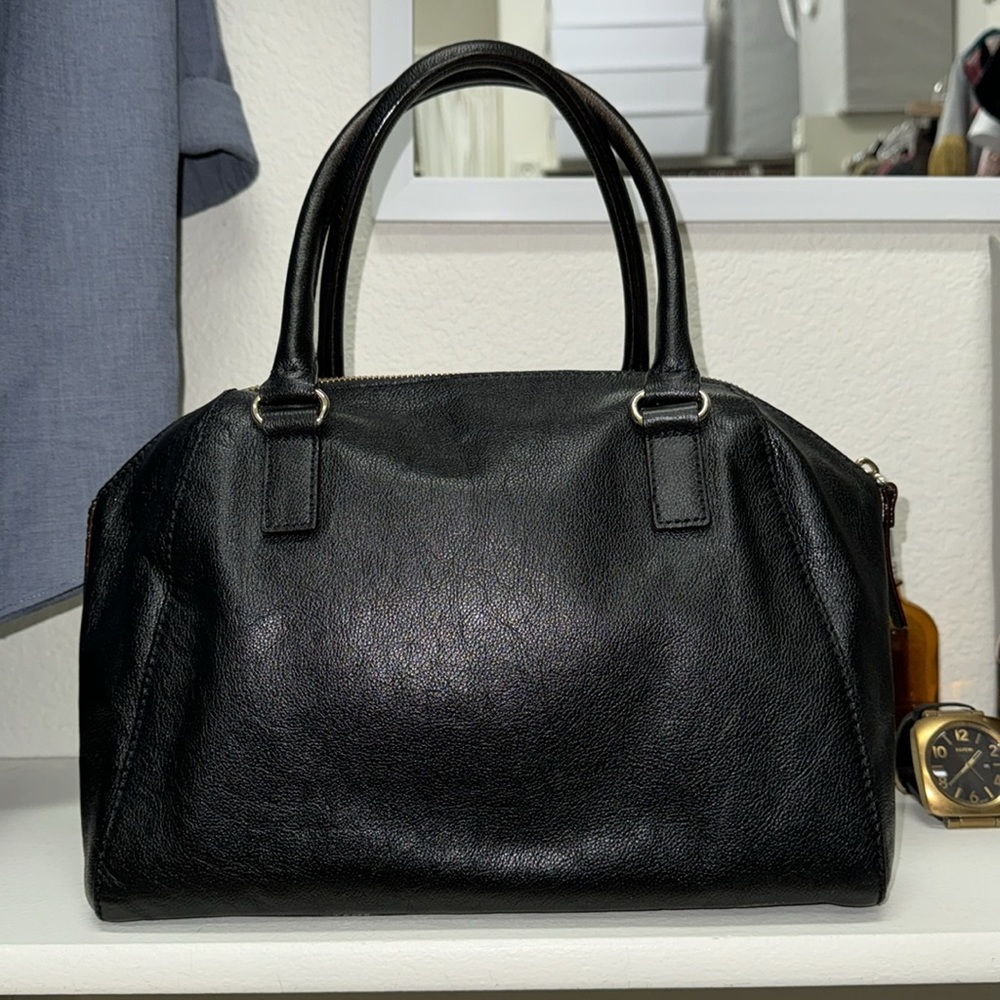 Kate Spade New York Black Bowler Bag Satchel Tote Authentic - Picture 3 of 12